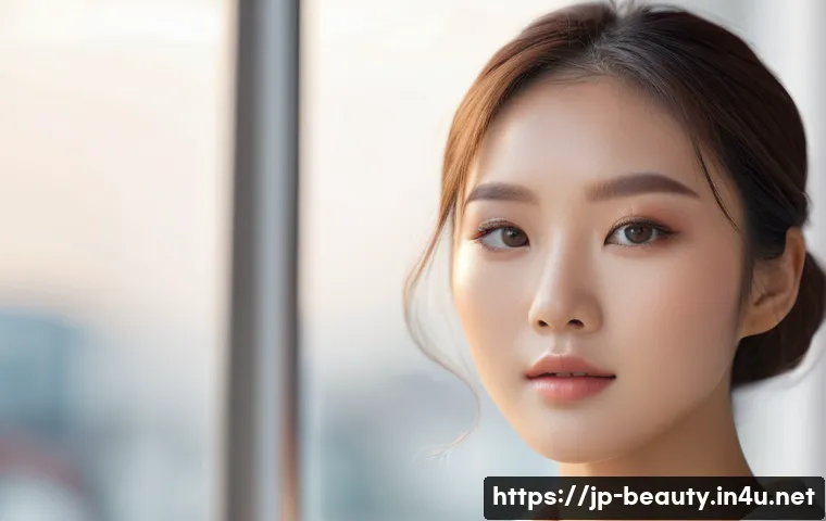 메이크업 포트폴리오 제작법 - A professional makeup portfolio scene featuring a young Japanese woman with flawless natural beauty ...